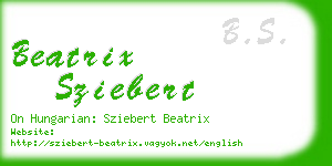 beatrix sziebert business card